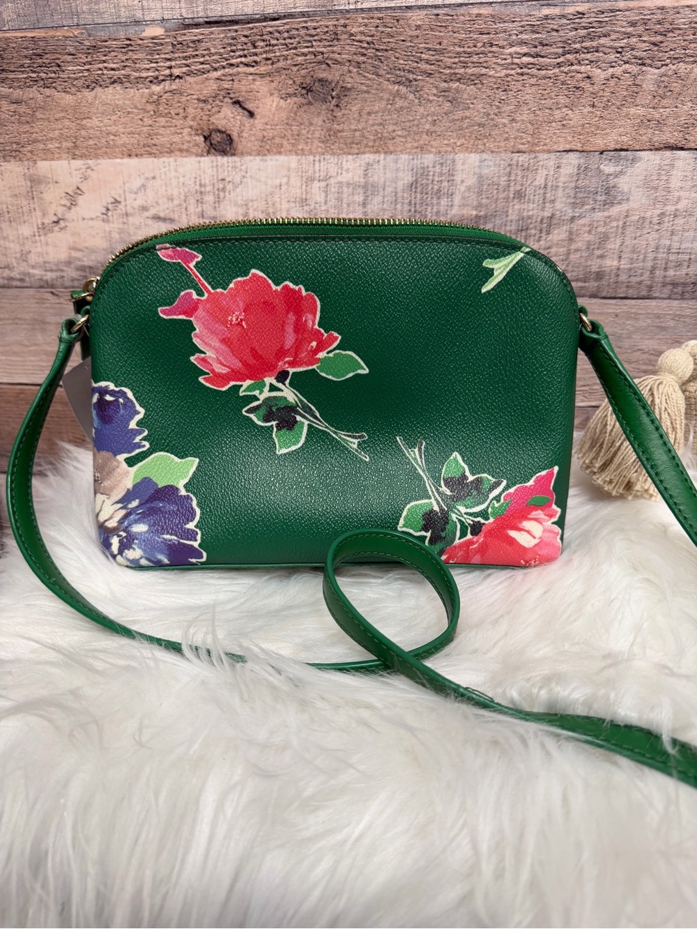 Kate Spade Leather Crossbody Bag Spring Blooms - Picture 2 of 4